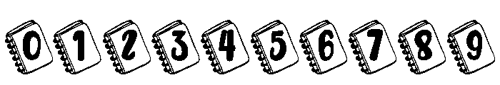 Book back to school Font OTHER CHARS