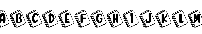 Book back to school Font UPPERCASE