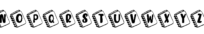 Book back to school Font UPPERCASE