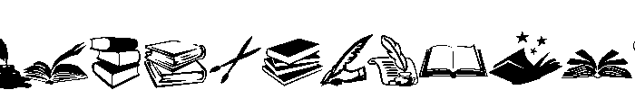 Book school Font UPPERCASE