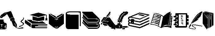 Book school Font UPPERCASE