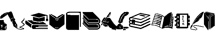 Book school Font LOWERCASE