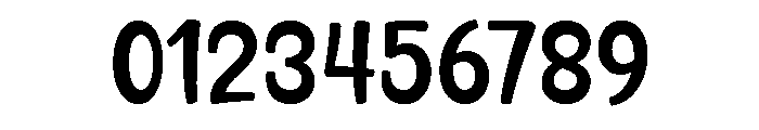 Booking Number Font OTHER CHARS