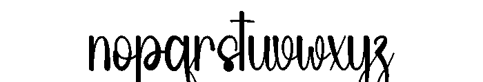 Bookish Christmas Font LOWERCASE