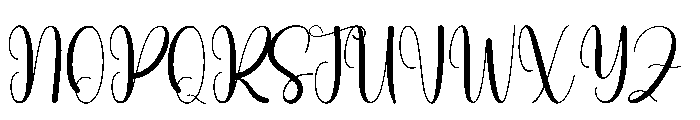 Bookloved Font UPPERCASE
