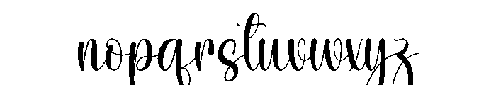 Bookloved Font LOWERCASE