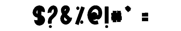 Boomber Font OTHER CHARS