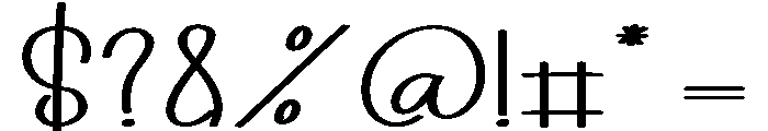 Booming Bold Font OTHER CHARS