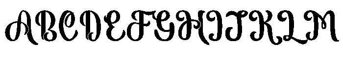 Borage Regular Font UPPERCASE
