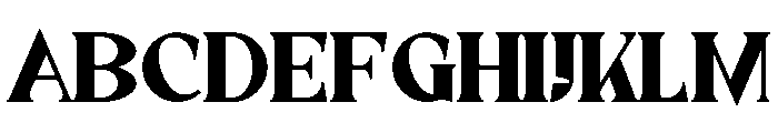 Borgaws Font UPPERCASE