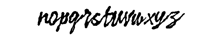 Bornea Brush Regular Font LOWERCASE