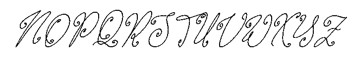 Bostani Robsteria Slant Regular Font UPPERCASE