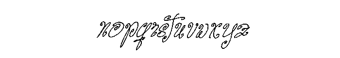 Bostani Robsteria Slant Regular Font LOWERCASE