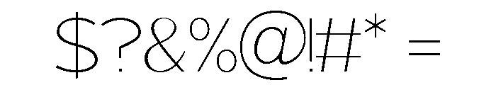 Bostique Thin Font OTHER CHARS