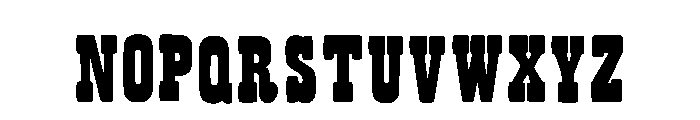 Boston Western Regular Font LOWERCASE