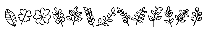 Botanical Bonus Set Font UPPERCASE