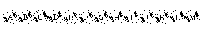 Botanical Circle Monogram FONT