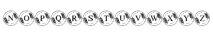 Botanical Circle Monogram Font LOWERCASE