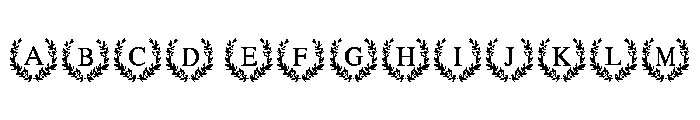 Botanical Crest Monogram Font UPPERCASE