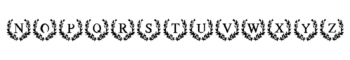 Botanical Crest Monogram Font UPPERCASE