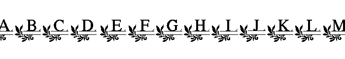Botanical Laurel Font UPPERCASE