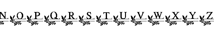 Botanical Laurel Font UPPERCASE