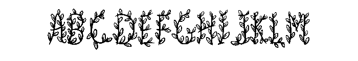 Botanical Vine By Squee Regular Font UPPERCASE