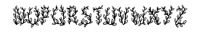 Botanical Vine By Squee Regular Font UPPERCASE