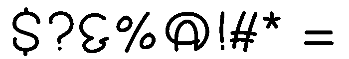 BottomsUp Font OTHER CHARS