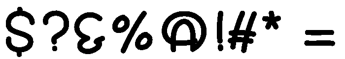 BottomsUpBold Font OTHER CHARS