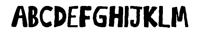 Bouncer Handblop Regular Font UPPERCASE