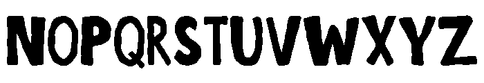 Bouncer Handblop Regular Font UPPERCASE