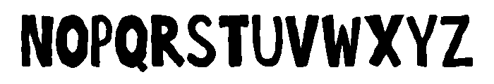 Bouncer Handblop Regular Font LOWERCASE