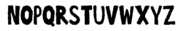BouncerHandblop-Regular Font LOWERCASE