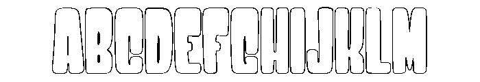 Bouncy Mochi Outline Font UPPERCASE