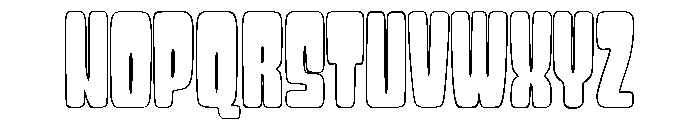 Bouncy Mochi Outline Font UPPERCASE