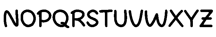 Bouncy Notes Font UPPERCASE