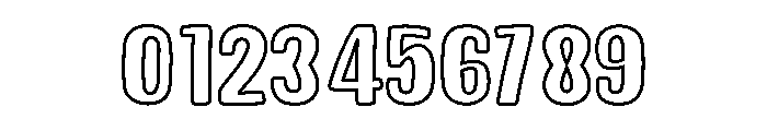Bouncy Outline Font OTHER CHARS