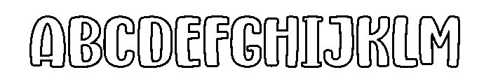 Bouncy Outline Font UPPERCASE