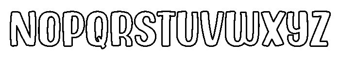 Bouncy Outline Font UPPERCASE
