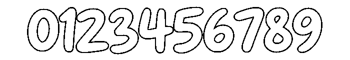 Bouncy Petal Outline Font OTHER CHARS