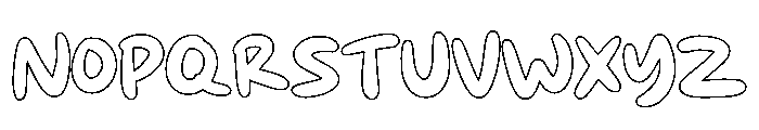 Bouncy Petal Outline Font UPPERCASE