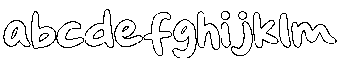 Bouncy Petal Outline FONT