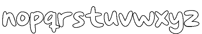 Bouncy Petal Outline Font LOWERCASE