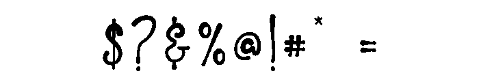 Bouncy Scribble Font OTHER CHARS