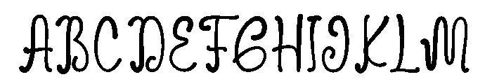 Bouncy Scribble Font UPPERCASE