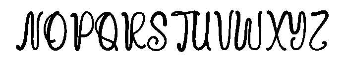Bouncy Scribble Font UPPERCASE