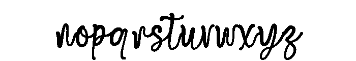 Bouncy Scribble Font LOWERCASE
