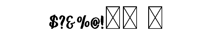 Bouncy Signature Font OTHER CHARS