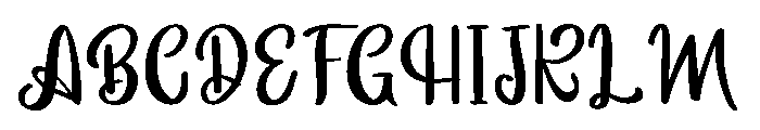 Bouncy Signature Font UPPERCASE